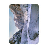 USA, Utah, Zion NP. Nieuwe sneeuw bedekt de canyon Magneet (Verticaal)