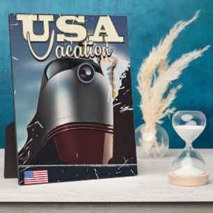 USA Vakantie Trein vintage Locomotief trein Poster Fotoplaat