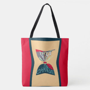 Usa Verandering Mooie Verbazingwekkende Tekst Cita Tote Bag