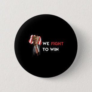 Usa Verkiezing Donald Trump Wij Vecht Om Te Winnen Ronde Button 5,7 Cm
