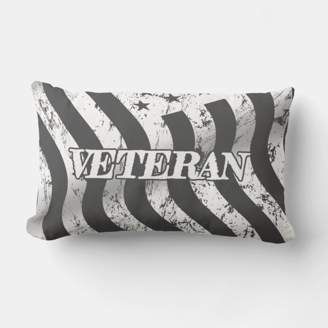 USA-veteraan - witte vintage 001 Kussen (Voorkant)