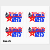 USA Veterans Rechthoekige Sticker (Vel)