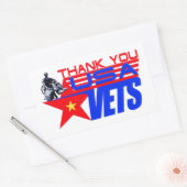 USA Veterans Rechthoekige Sticker (Envelop)