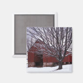 USA, Virginia, Fairfax County, Barn en Maple Magneet (Voorkant / Achterkant)