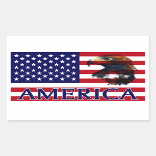 usa vlag 2 rechthoekige sticker