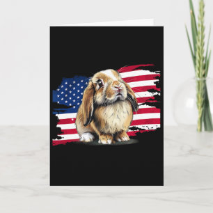 Usa Vlag 4e Juli Mini Holland Lop Konijn Kaart