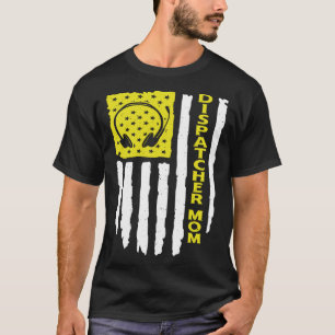 USA vlag 911 Dispatcher Mom verzending operator 91 T-shirt