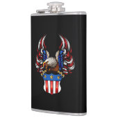 USA Vlag Adelaar Schild Patriotisch Heupfles (Links)