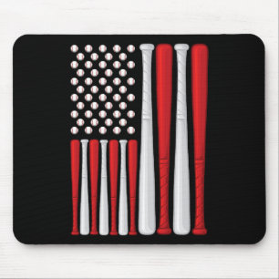 Usa Vlag - Amerikaanse honkbalvlag - Vintage honkb Muismat