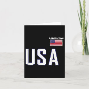 Usa Vlag Badminton Team Cool Speler Uitrusting Man Kaart