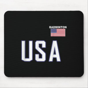Usa Vlag Badminton Team Cool Speler Uitrusting Man Muismat