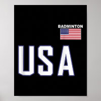 Usa Vlag Badminton Team Cool Speler Uitrusting Man