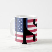 USA Vlag Barcode Grafische Mok - Brute Maatschappe (Voorkant links)