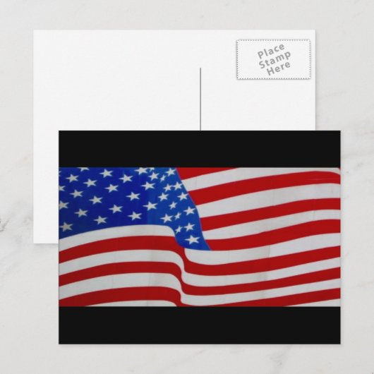 usa-vlag briefkaart (Voorkant / Achterkant)