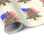 USA Vlag Camouflage Kerstmis Cadeaupapier (Rol Hoek)