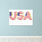 USA Vlag Canvas Print (Insitu (Houten vloer))