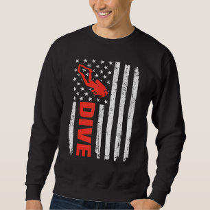 Usa Vlag Duik T-Shirt Voor Duikinstructeur