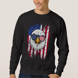 USA-vlag en Amerikaanse zeearend sweatshirt