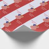 USA-vlag engel Kerstmis Cadeaupapier (Hoek)