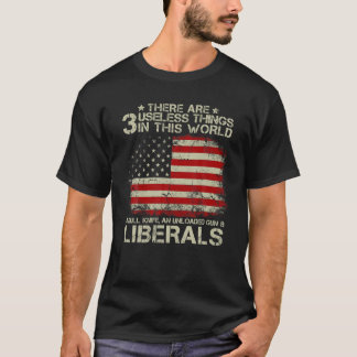  USA vlag Er zijn 3 nutteloze dingen in dit T-shirt