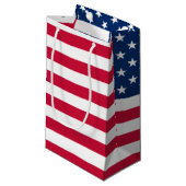 USA-vlag giftzak Amerikaanse patriottische Klein Cadeauzakje (Voorkant Gekanteld)