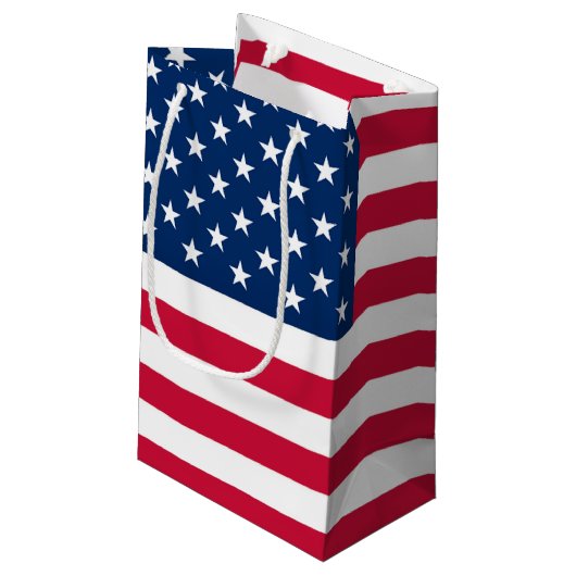 USA-vlag giftzak Amerikaanse patriottische Klein Cadeauzakje (Achterkant Gekanteld)