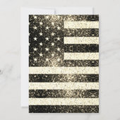 USA vlag gouden sepia schittert 4th juli BBQ feest Kaart (Achterkant)
