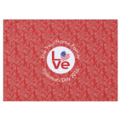 USA Vlag Hart Rood LIEFDE Tafelkleed (Voorkant (Horizontaal))