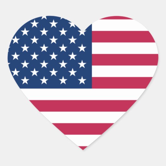 usa-vlag hart sticker (Voorkant)