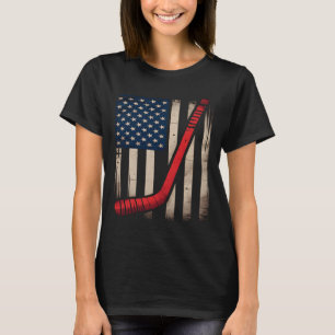 Usa Vlag Hockeystick T-shirt