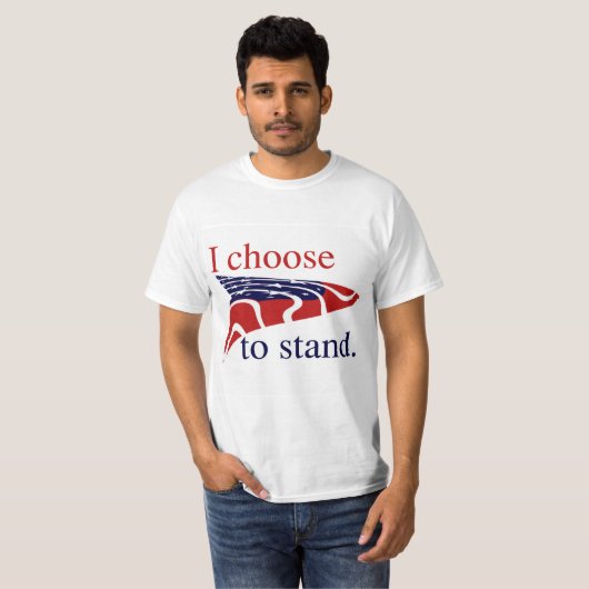 USA vlag Ik kies om te staan T-shirt (Voorkant volledig)