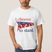 USA vlag Ik kies om te staan T-shirt (Voorkant)