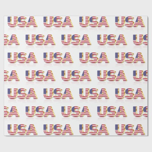 USA Vlag Inpakpapier Patriottisch (Vlak)