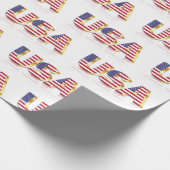 USA Vlag Inpakpapier Patriottisch (Hoek)