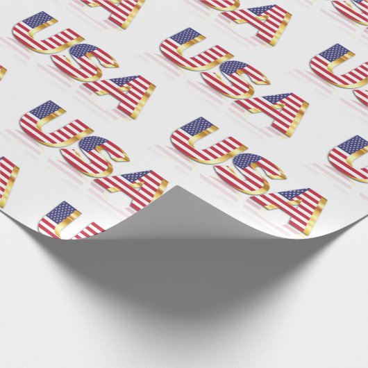 USA Vlag Inpakpapier Patriottisch (Hoek)