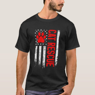 Usa Vlag Kat Adoptie Redding Kat Dier Redding Kat T-shirt
