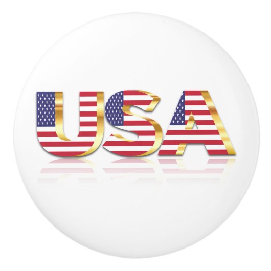 USA-vlag keramische knop (Voorkant)