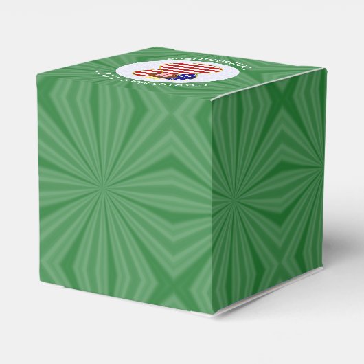 USA Vlag Kerst Engel Gepersonaliseerd Hart Bedankdoosjes (Achterkant)