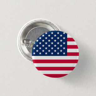 USA-vlag knop Patriottisch Ronde Button 3,2 Cm