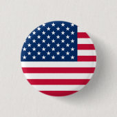 USA-vlag knop Patriottisch Ronde Button 3,2 Cm (Voorkant)