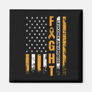 USA Vlag Leukemie Bewustzijn Kanker Overlevende Gi Magneet