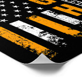 USA Vlag Leukemie Bewustzijn Kanker Overlevende Gi Poster (Hoek)