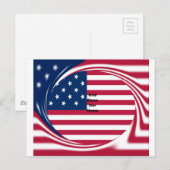 USA vlag met God Zegen ons Home tekst kunst ontwer Briefkaart (Voorkant / Achterkant)