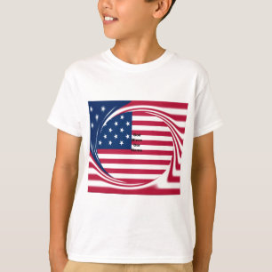 USA vlag met God Zegen ons Home tekst kunst ontwer T-shirt