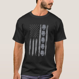 USA Vlag Morel Mushroom Kleding American Morels Fo T-shirt