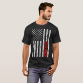 USA vlag onderzoek onderzoeker T-shirt (Voorkant volledig)