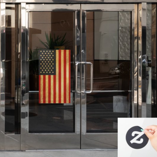 USA Vlag  Ontwerp Raamsticker (Kantoordeur)