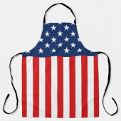 USA Vlag Patriot 4 juli Rood Blauw Wit Schort (Voorkant)