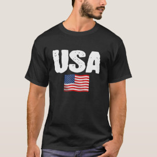 USA Vlag Patriottisch 4 juli Amerika dag van Inde T-shirt