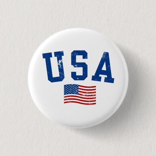 USA Vlag Patriottisch 4 juli Ronde Button 3,2 Cm (Voorkant)
